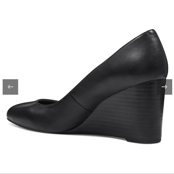 Nine West Jazzin Almond Toe Black Wedge - Picture 2 of 8